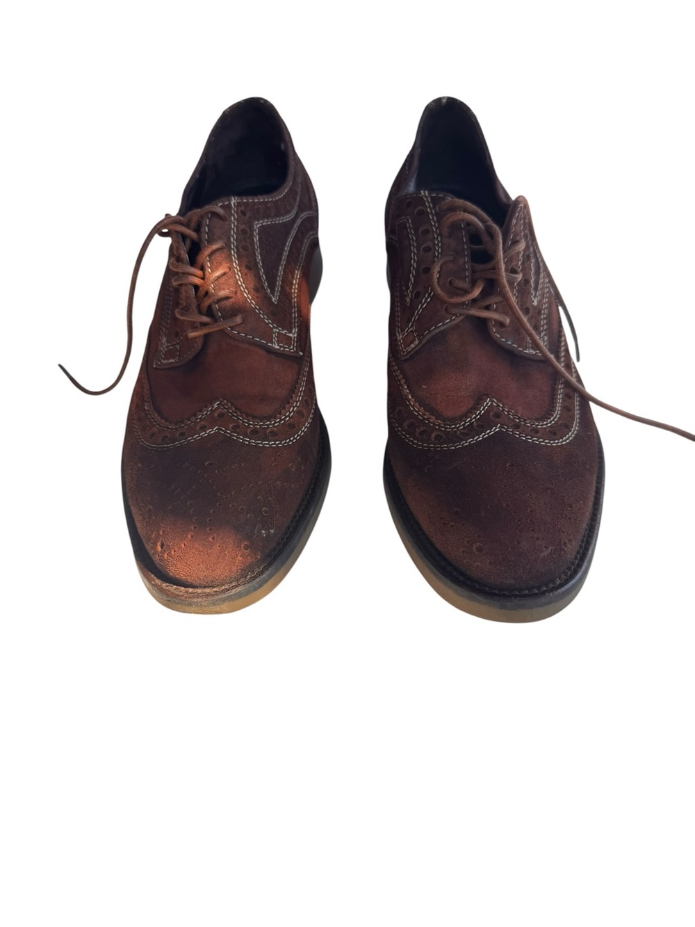 Donald J Pliner Emeri Dress Shoe Mens Wingtip Brogue Derby Espresso Italy 8.5 M